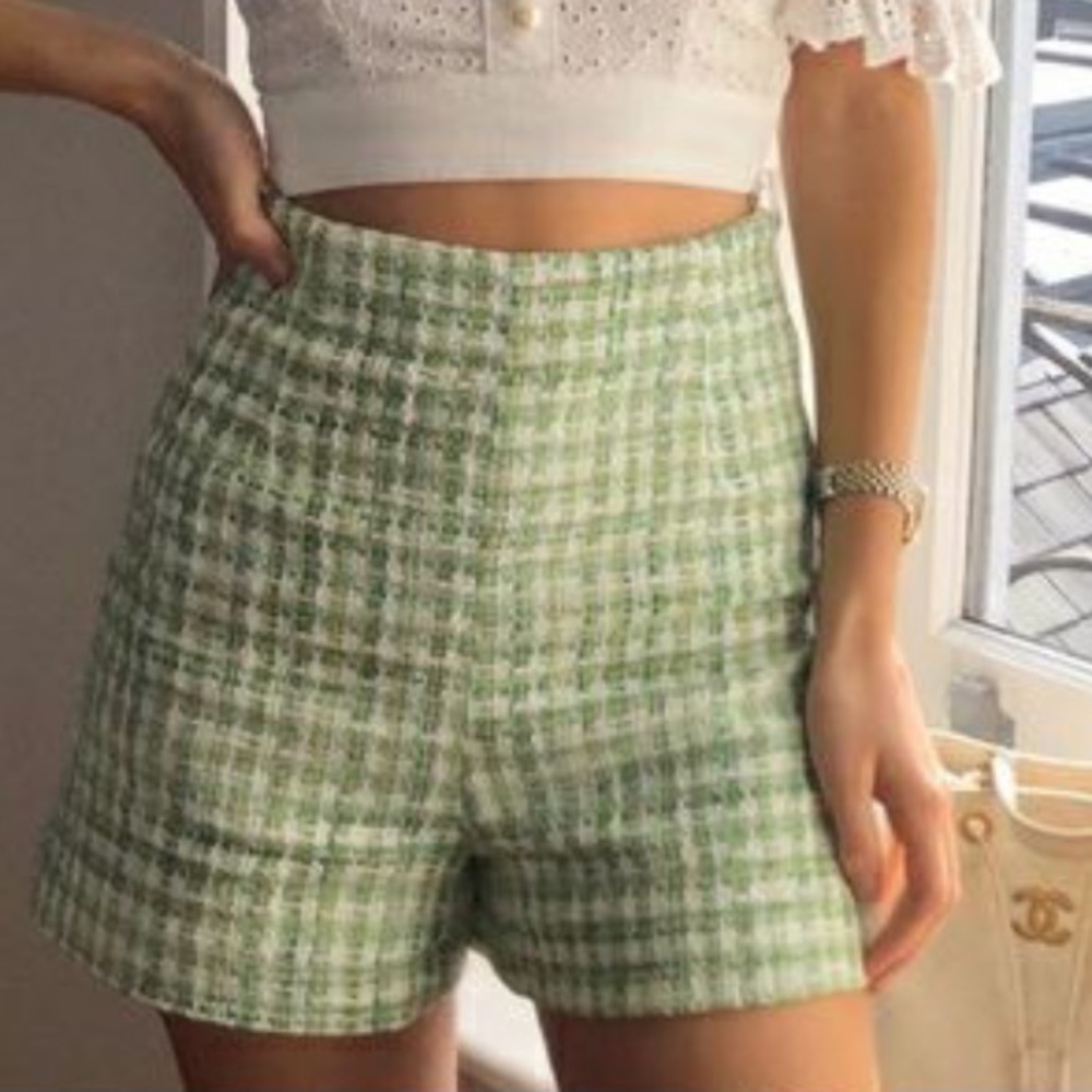 ZARA Tweed High Waist Shorts - Picture 8 of 14